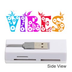 Good Vibes Rainbow Floral Typography Memory Card Reader (stick)  by yoursparklingshop