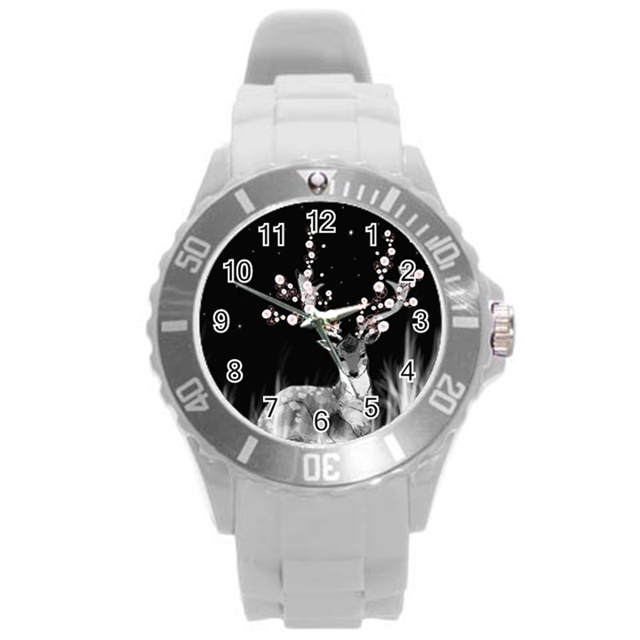 Deer Round Plastic Sport Watch (L)