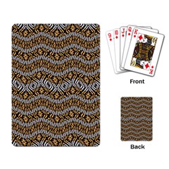 Modern Wavy Geometric Pattern Playing Card by dflcprints