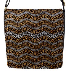 Modern Wavy Geometric Pattern Flap Messenger Bag (s)