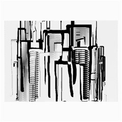 Black And White City Large Glasses Cloth