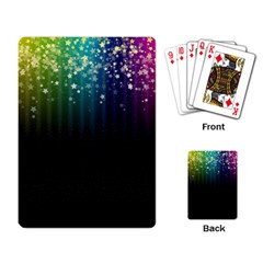 Colorful Space Rainbow Stars Playing Card