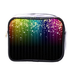 Colorful Space Rainbow Stars Mini Toiletries Bags by LoolyElzayat