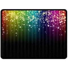Colorful Space Rainbow Stars Fleece Blanket (large) 