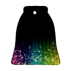 Colorful Space Rainbow Stars Ornament (bell)