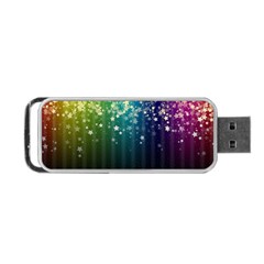 Colorful Space Rainbow Stars Portable Usb Flash (one Side)