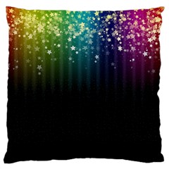 Colorful Space Rainbow Stars Standard Flano Cushion Case (one Side) by LoolyElzayat