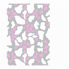 Pink Grey White Cow Print Small Garden Flag (two Sides) by LoolyElzayat