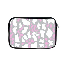 Pink Grey White Cow Print Apple Macbook Pro 13  Zipper Case by LoolyElzayat