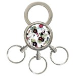 Tropical pattern 3-Ring Key Chains Front
