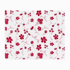 Sweet Shiny Floral Red Small Glasses Cloth by ImpressiveMoments