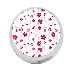 Sweet Shiny Floral Red 4-port Usb Hub (two Sides)  by ImpressiveMoments