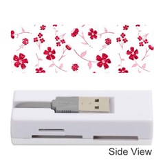 Sweet Shiny Floral Red Memory Card Reader (stick)  by ImpressiveMoments