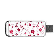 Sweet Shiny Floral Red Portable Usb Flash (two Sides) by ImpressiveMoments