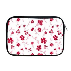 Sweet Shiny Floral Red Apple Macbook Pro 17  Zipper Case by ImpressiveMoments