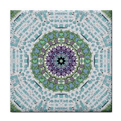 Hearts In A Decorative Star Flower Mandala Face Towel by pepitasart