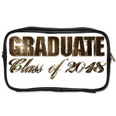 Graduate Typography Class Of 2018 Golden Faux Gold Foil Text Chic Graduation Toiletries Bags by yoursparklingshop