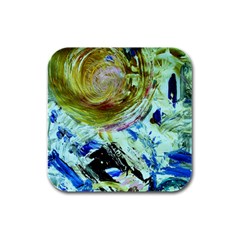 June Gloom 6 Rubber Square Coaster (4 Pack)  by bestdesignintheworld