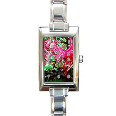 Flamingo   Child Of Dawn 9 Rectangle Italian Charm Watch by bestdesignintheworld