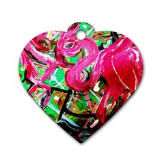 Flamingo   Child Of Dawn 9 Dog Tag Heart (two Sides)