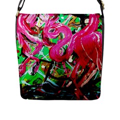 Flamingo   Child Of Dawn 9 Flap Messenger Bag (l)  by bestdesignintheworld