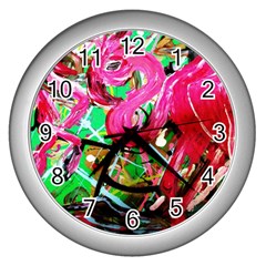 Flamingo   Child Of Dawn 9 Wall Clocks (silver) 