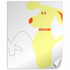 Mutt Dog Animal Domestic Vector Canvas 16  X 20  