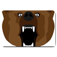 Bear Brown Set Paw Isolated Icon Large Doormat  by Nexatart