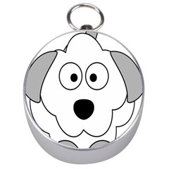 Animal Cartoon Colour Dog Silver Compasses by Nexatart