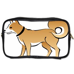 Dog Brown Pet Animal Tail Eskimo Toiletries Bags by Nexatart