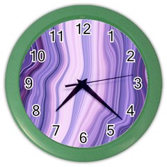 Marbled Ultra Violet Color Wall Clocks by NouveauDesign