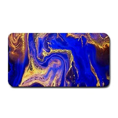 Blue Gold Marbled Medium Bar Mats by NouveauDesign