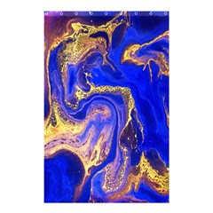 Blue Gold Marbled Shower Curtain 48  X 72  (small) 