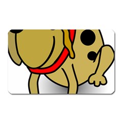 Dog Brown Spots Black Cartoon Magnet (rectangular) by Nexatart