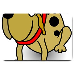 Dog Brown Spots Black Cartoon Large Doormat  by Nexatart