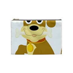 Dog Doggie Bone Dog Collar Cub Cosmetic Bag (medium)  by Nexatart