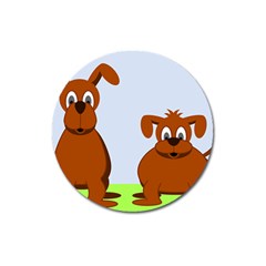 Animals Dogs Mutts Dog Pets Magnet 3  (round)