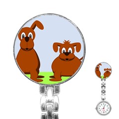 Animals Dogs Mutts Dog Pets Stainless Steel Nurses Watch by Nexatart