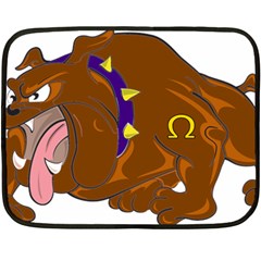Bulldog Cartoon Angry Dog Double Sided Fleece Blanket (mini)  by Nexatart