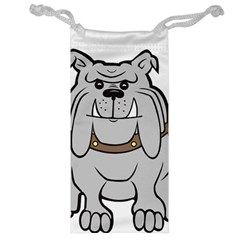Gray Happy Dog Bulldog Pet Collar Jewelry Bags by Nexatart