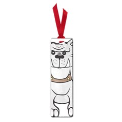 Gray Happy Dog Bulldog Pet Collar Small Book Marks