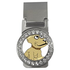 Dog Cute Sitting Puppy Pet Money Clips (cz)  by Nexatart