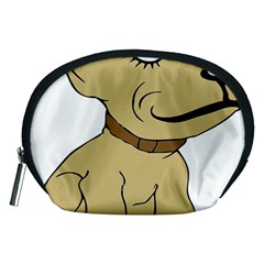 Dog Cute Sitting Puppy Pet Accessory Pouches (medium)  by Nexatart