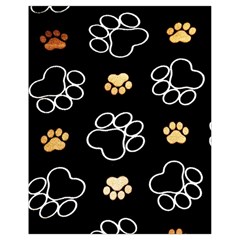 Dog Pawprint Tracks Background Pet Drawstring Bag (small) by Nexatart