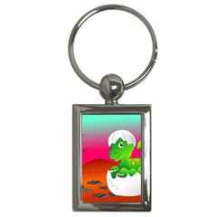 Dinosaur Dino Baby Dino Lizard Key Chains (rectangle)  by Nexatart