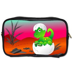 Dinosaur Dino Baby Dino Lizard Toiletries Bags by Nexatart