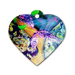 Blue Lilac On A Countertop 3 Dog Tag Heart (one Side) by bestdesignintheworld