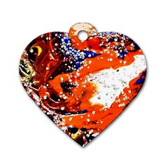 Smashed Butterfly 2 Dog Tag Heart (one Side) by bestdesignintheworld