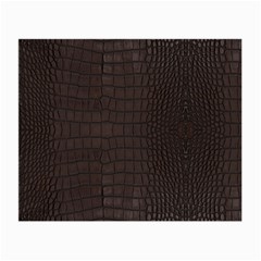 Gator Brown Leather Print Small Glasses Cloth (2-side) by LoolyElzayat