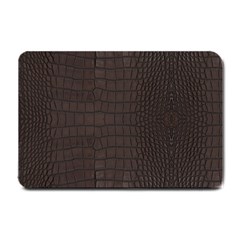 Gator Brown Leather Print Small Doormat  by LoolyElzayat